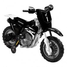 Ride On Dirt Bike For Kids Honda CRF250R 6V - Black with realisting engine start sound, working horn   